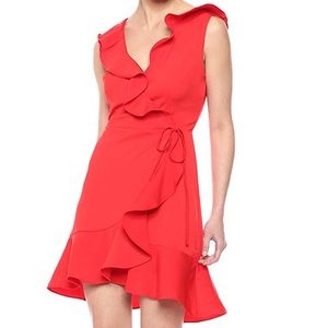 Red ruffle dress